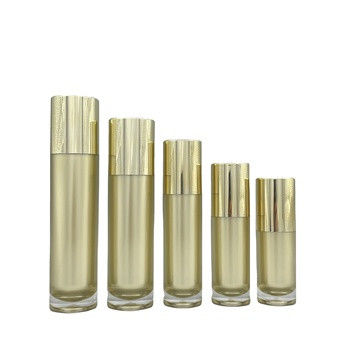 100ml Chai mỹ phẩm 120ml Chai lọ nhựa rỗng Kem dưỡng da vàng Acrylic Dập nóng