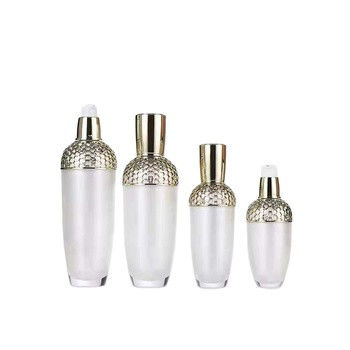 Chai bơm mỹ phẩm hình bầu dục Acrylic 100ml lụa sàng lọc tùy chỉnh