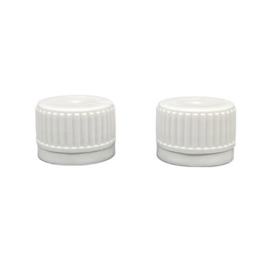Tamper Evident PP Nắp vít Nắp đậy màu trắng 28/410 Bề mặt có gân