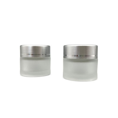 10g mờ Mỹ phẩm lọ thủy tinh Đường kính kem 3,5cm Màu trong suốt Nắp trắng