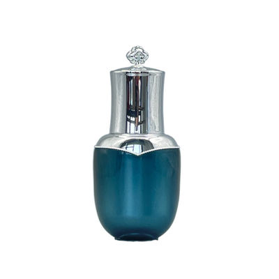 Hoa 15ml Tinh dầu Chai nhỏ giọt Hình bầu dục Nắp 0,53oz Kim loại hóa cho mỹ phẩm