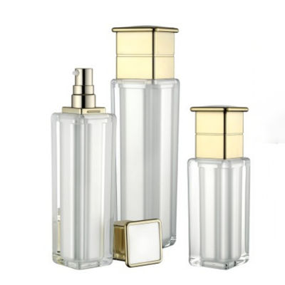 Pearl White Lotion Beauty Pump Chai vuông 80ml 120ml Chống rò rỉ có nắp