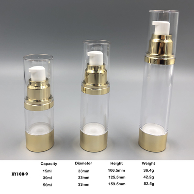 15ml, 30ml, 50ml Bao bì chăm sóc da Chai bơm không khí