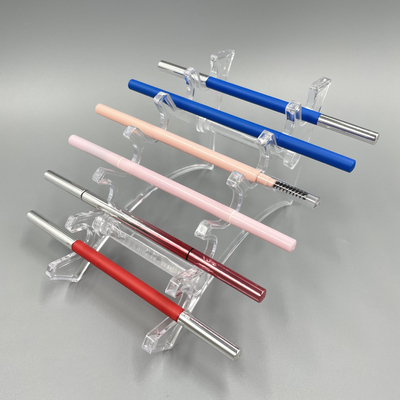 Chì kẻ mày hình tam giác tinh tế 146mm 7mm ABS Hộp đựng trang điểm mắt hai đầu với cọ