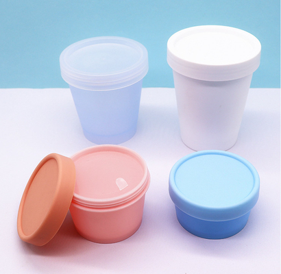 Chất liệu đơn sắc Bình mỹ phẩm PP 50ml 100ml 200ml 250ml Hình dạng cốc đựng kem Lọ chăm sóc cá nhân