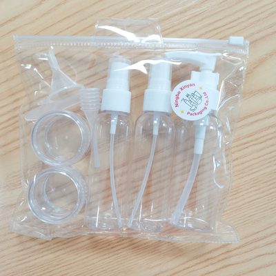 Pump Spoon Dropper Phễu Túi rửa PVC tùy chỉnh cho Chai xịt du lịch Cream Jar
