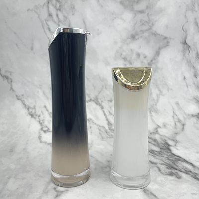 Bao bì mỹ phẩm acrylic sang trọng Chai không khí 50ml 100ml với vòi hình lá