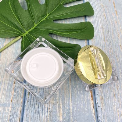 Thiết kế dạng vuông, cạnh tròn Lọ đựng kem acrylic Vỏ tráng gương cao cấp 30g, 50g XY2201