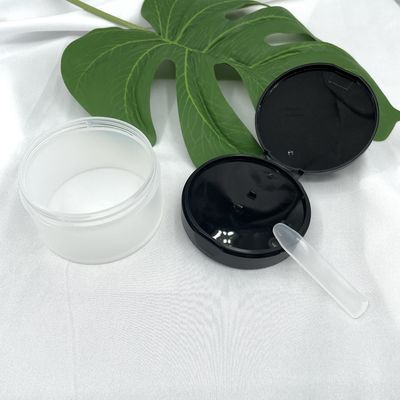 80g Lọ đựng mỹ phẩm bằng nhựa trong suốt đựng mặt nạ với Muỗng / Scraper