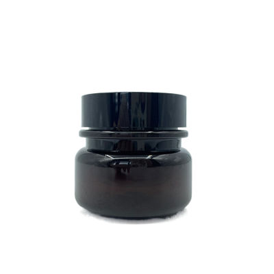 PET Hũ nhựa mỹ phẩm màu hổ phách 30g 50g tròn sàng lọc lụa