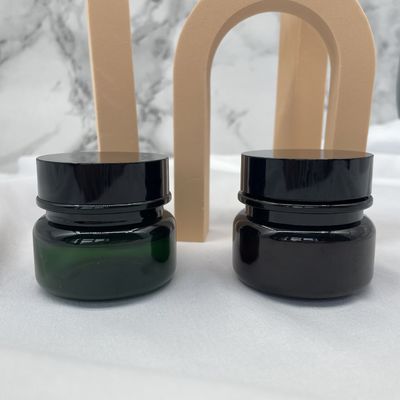 PET Hũ nhựa mỹ phẩm màu hổ phách 30g 50g tròn sàng lọc lụa