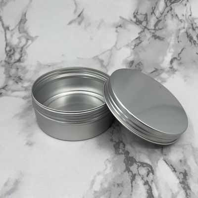 Kẹo Aluminium Thiếc lọ 250ml Hộp kim loại có vít trên nắp