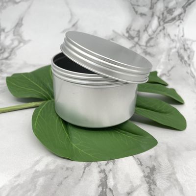 Hũ nhỏ 60ml 80ml bằng nhôm thiếc tròn Cạnh vặn xoắn Top dùng cho sáp