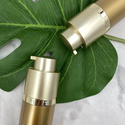 Vàng 30ml 15ml Chai bơm không khí Bộ truyền động Mạ điện đôi tường cho mỹ phẩm