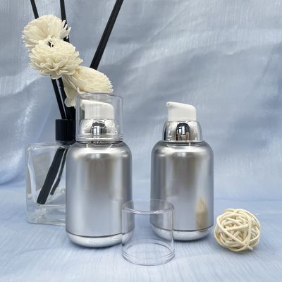Xoắn 80ml 100ml Chai bơm không khí Chân không PP MS Kim loại hóa Đáy tròn