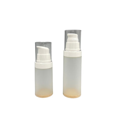 Máy bơm chai không khí PP trong suốt 30ml 50ml Màn hình lụa bằng gỗ