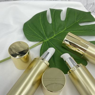 100ml Chai mỹ phẩm 120ml Chai lọ nhựa rỗng Kem dưỡng da vàng Acrylic Dập nóng