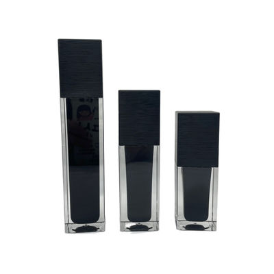 Chai bơm mỹ phẩm vuông 60ml Bàn chải vít UV Matt Black Acrylic