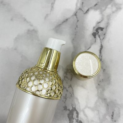Chai bơm mỹ phẩm hình bầu dục Acrylic 100ml lụa sàng lọc tùy chỉnh