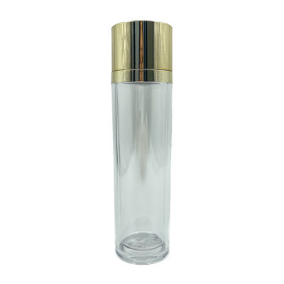 Chai nhựa PETG nắp vàng Hộp đựng mỹ phẩm sang trọng cho Toner 100ml 120ml
