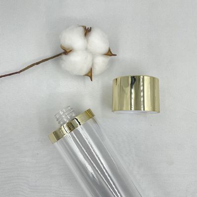 Chai nhựa PETG nắp vàng Hộp đựng mỹ phẩm sang trọng cho Toner 100ml 120ml