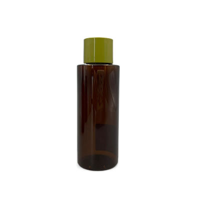 Chai PET 100ml màu hổ phách PCR Bao bì mỹ phẩm Bằng chứng UV với miếng đệm trắng