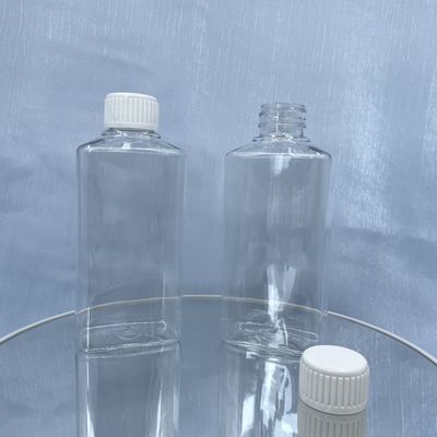 Chai PET vuông có thể bơm lại Nước súc miệng 250ml Clear với nắp trắng