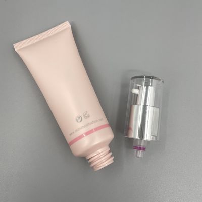 Màu hồng BB Cream rỗng ống bóp 30ml 50ml Đường kính 30mm có bơm
