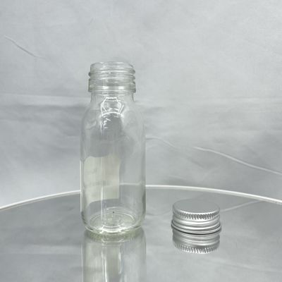 Chăm sóc da không tràn Bao bì mỹ phẩm Chai thủy tinh 60ml có nắp nhôm