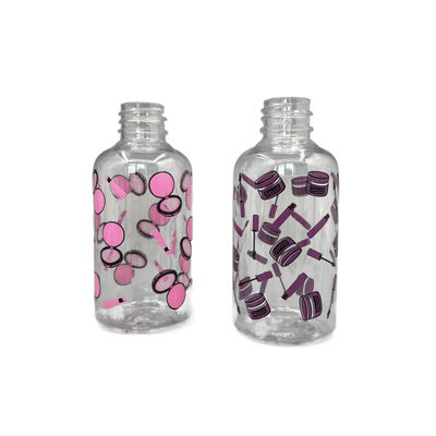 Chai bơm PET trong suốt Boston Chai dưỡng ẩm tròn vai 70ml có in