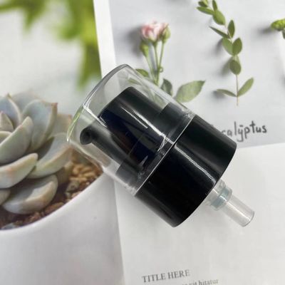 Bơm phân phối kem dưỡng da đen 24/400 AS Cap SS316 Spring bên ngoài 0,25ML / T