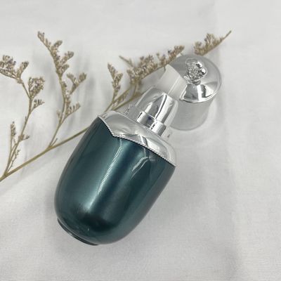 Hoa 15ml Tinh dầu Chai nhỏ giọt Hình bầu dục Nắp 0,53oz Kim loại hóa cho mỹ phẩm