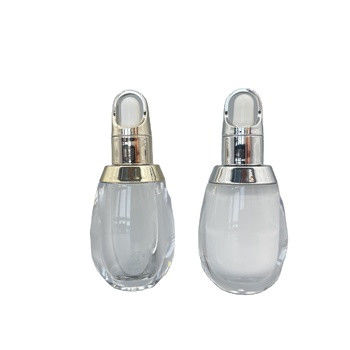 Hình dạng quả trứng Chai nhỏ giọt màu trắng Tùy chỉnh 10ml Acrylic PP Đôi Tường
