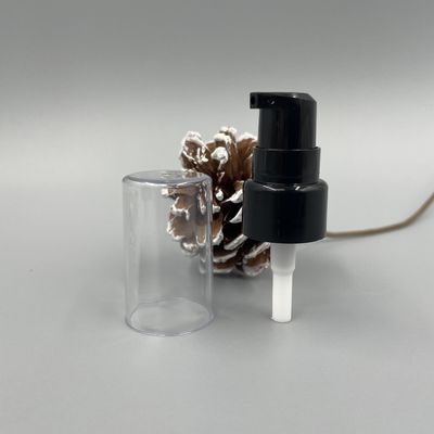 Máy bơm kem PP đen 20/410 304H Đóng êm 0,2ML / T với đầy đủ nắp rõ ràng
