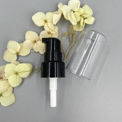 Máy bơm kem PP đen 20/410 304H Đóng êm 0,2ML / T với đầy đủ nắp rõ ràng