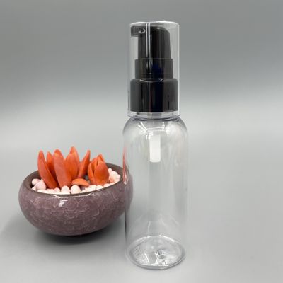 Máy bơm kem PP đen 20/410 304H Đóng êm 0,2ML / T với đầy đủ nắp rõ ràng