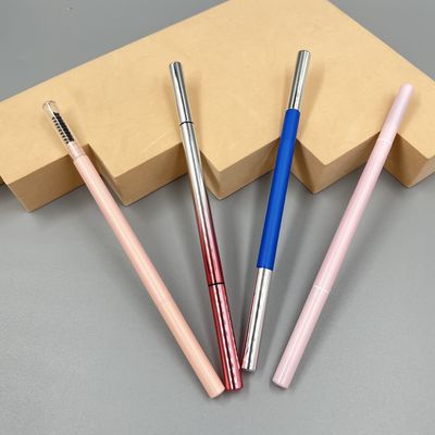 Chì kẻ mày hình tam giác tinh tế 146mm 7mm ABS Hộp đựng trang điểm mắt hai đầu với cọ