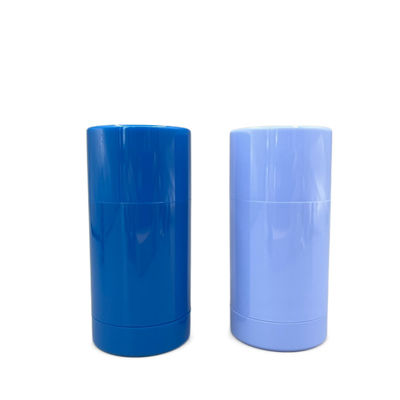 Blue Push Up Deodorant Stick Hộp rỗng Hình tròn 50g 75g Logo tùy chỉnh