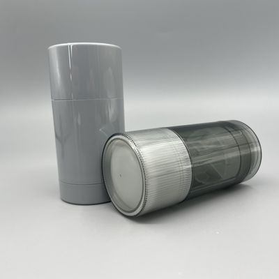 75g Hộp đựng thanh khử mùi rỗng màu xám AS / PP Ống tròn