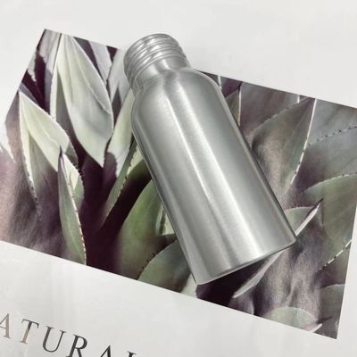 Ngăn chặn rò rỉ Chai nhôm bạc 50ml 35 * 85mm Cổ 24mm Màu tùy chỉnh