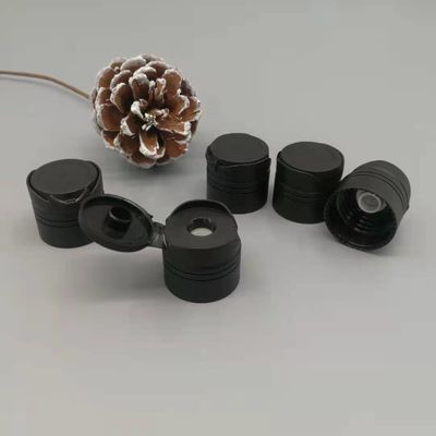 Đĩa vít nhựa màu đen Matt Top Flip Cap 24/410 Van silicone 9.5mm