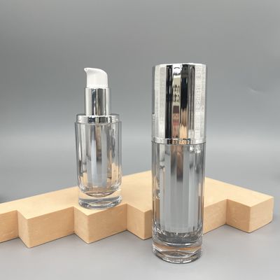 Chai bơm mỹ phẩm cao cấp Bao bì chăm sóc da 30ml bằng kim loại