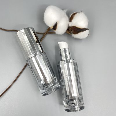 Chai bơm mỹ phẩm cao cấp Bao bì chăm sóc da 30ml bằng kim loại