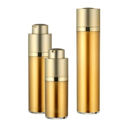 Vàng 30ml 15ml Chai bơm không khí Bộ truyền động Mạ điện đôi tường cho mỹ phẩm