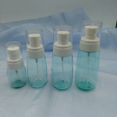 Chăm sóc cá nhân Màu xanh lam trong suốt 60ml Chai Petg Chai siêu mịn