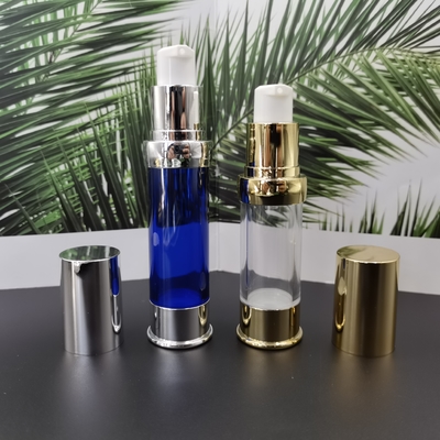 Bộ truyền động kem dưỡng da 15ml, 20ml, 30ml kim loại hóa cho kem dưỡng da Chai nhựa không có khí