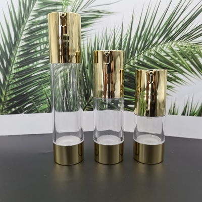 Giá xuất xưởng Màu bạc sáng bóng 15ml, 30ml, 50ml Bao bì chăm sóc da sang trọng Chai không khí 2022