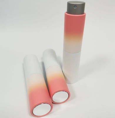 8ML Vỏ nhôm Gradient màu phun và chai với chai thủy tinh bên trong