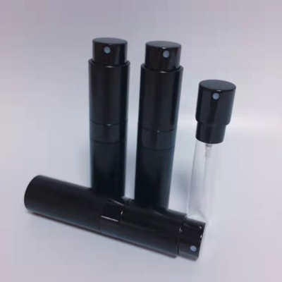 Du lịch Hộp đựng nhỏ bằng nhôm có thể đổ đầy nước hoa Chai xịt nước hoa 8ML Màu nhôm đen