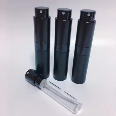 Du lịch Hộp đựng nhỏ bằng nhôm có thể đổ đầy nước hoa Chai xịt nước hoa 8ML Màu nhôm đen